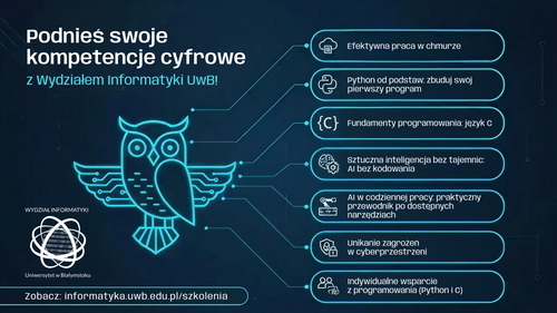 Szkolenia na Wydziale Informatyki UwB!