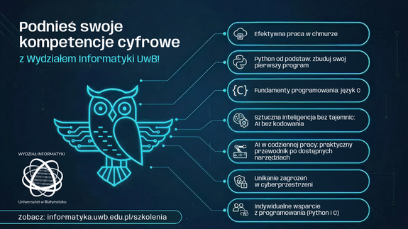 Szkolenia na Wydziale Informatyki UwB!